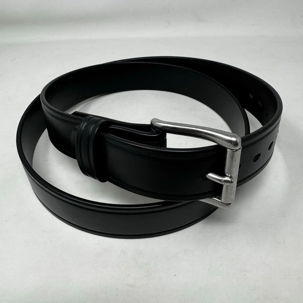Belt Black Amish Yoder Leather Co Handcrafted Men's 1.5